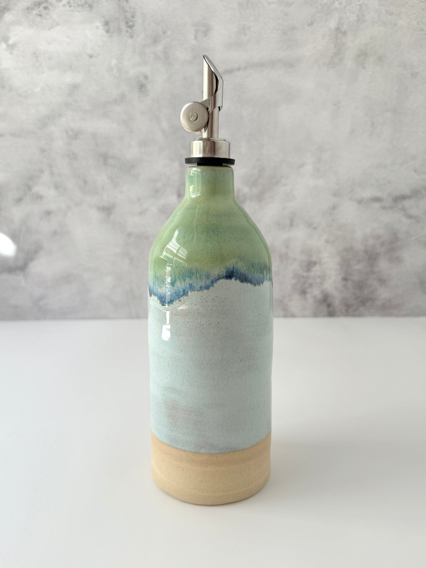 XL Olive Oil Bottle | Sea Glass