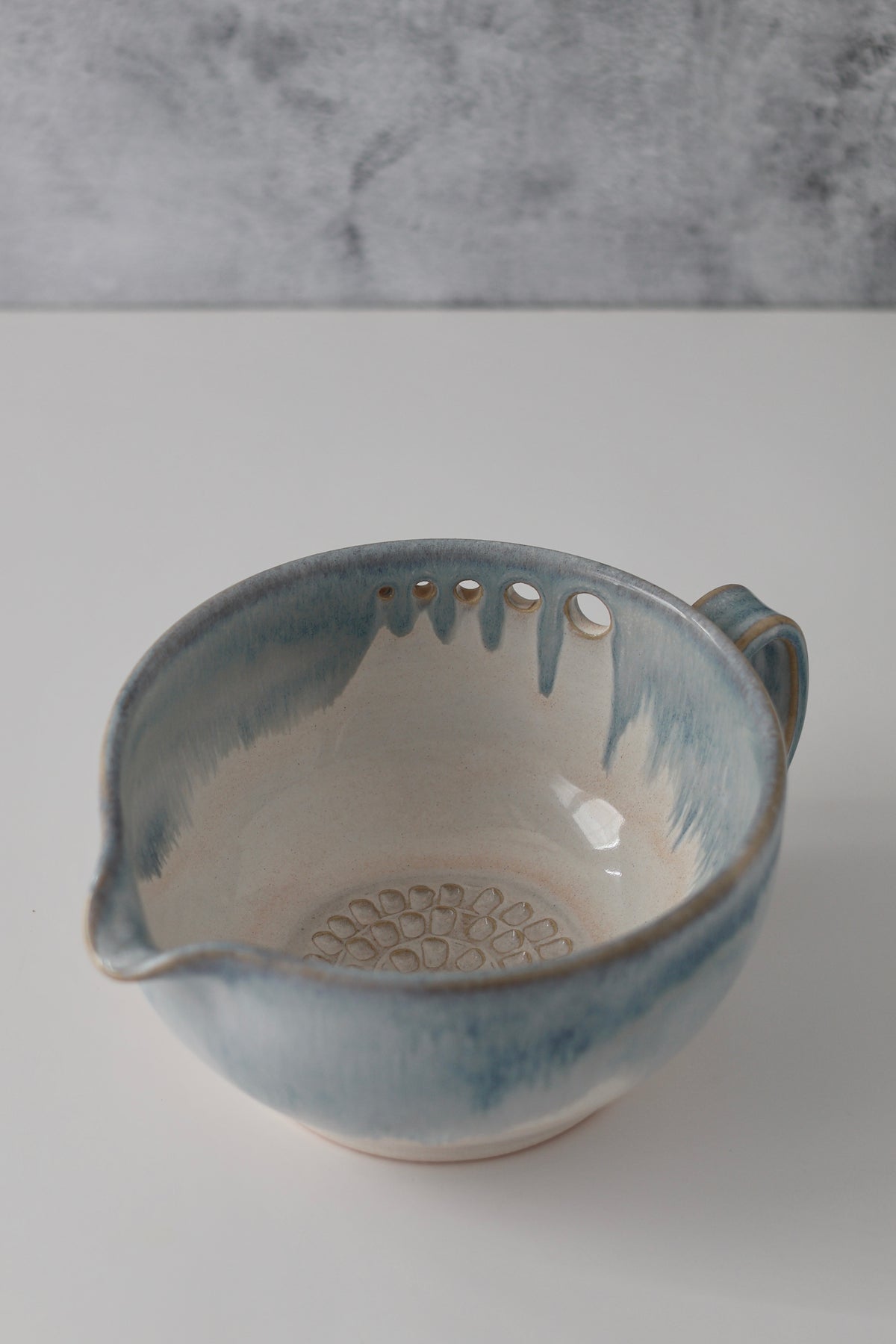 The Garlic Grater Salad DRESSING Bowl | Ocean Drip | MADE TO ORDER