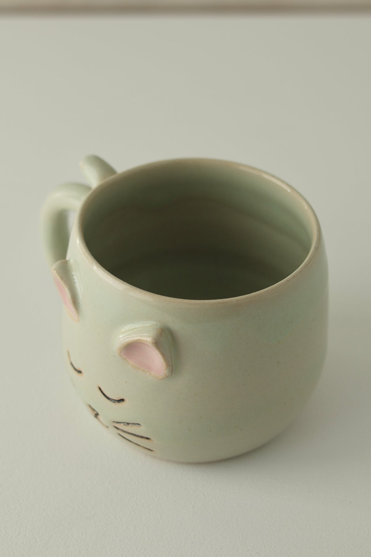 Cat Mug | Green | MADE TO ORDER