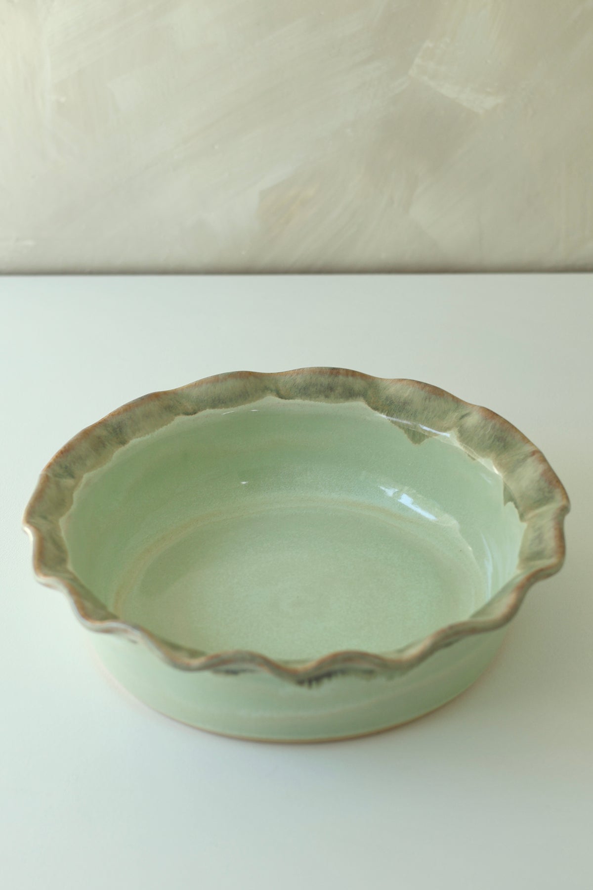 Pie Dish | Dewy Moss | MADE TO ORDER