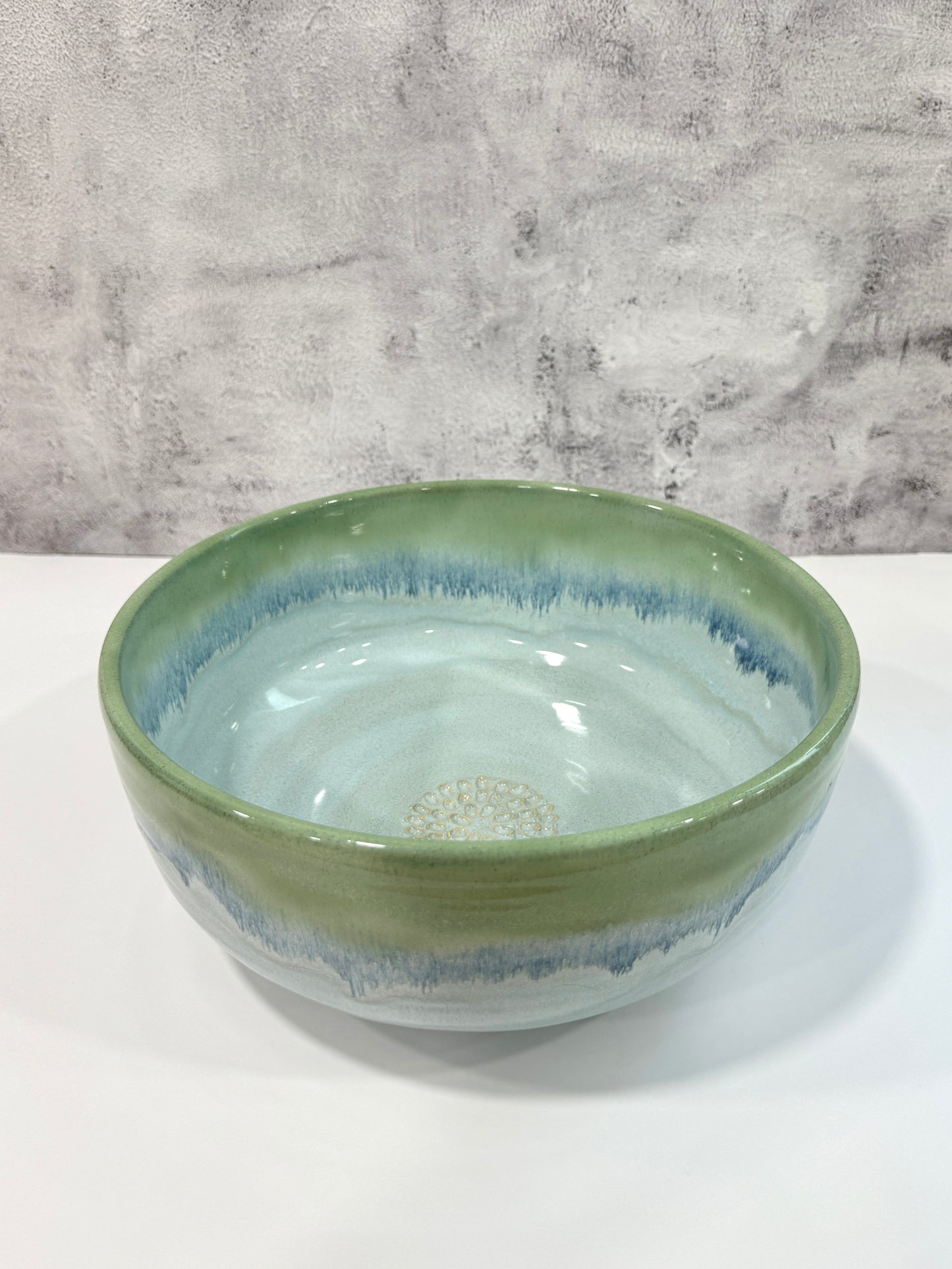 XL The Garlic Grater Salad Bowl | Sea Glass