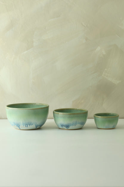 Mini Nesting Prep Bowls | Sea Glass | MADE TO ORDER