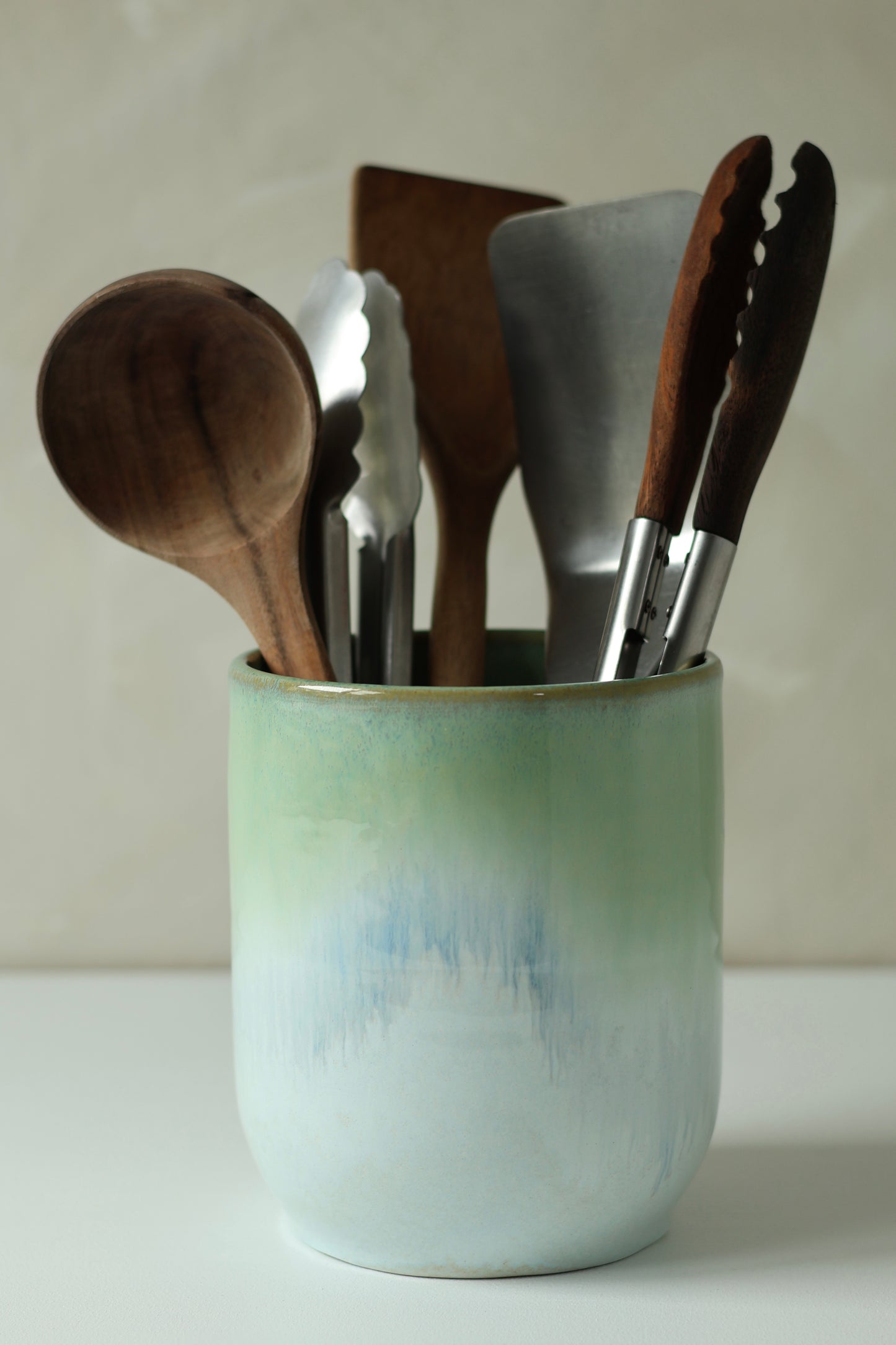 Utensil Holder | Sea Glass