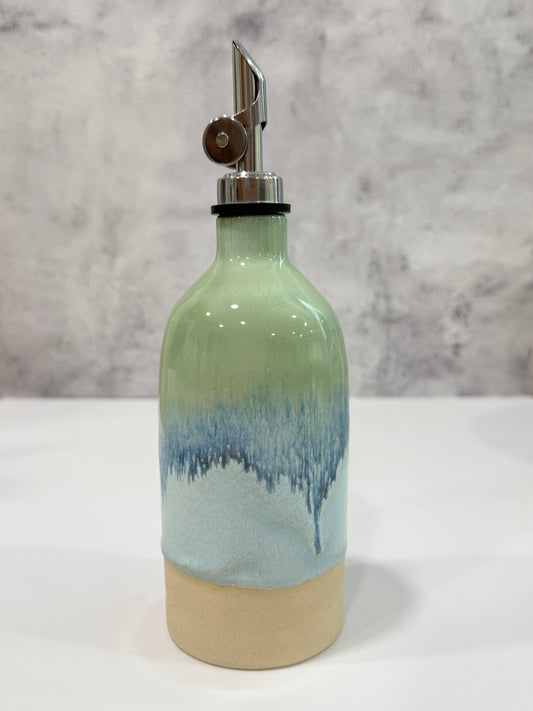 Olive Oil Bottle | Sea Glass