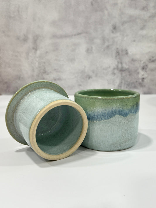 Butter Crock | Sea Glass