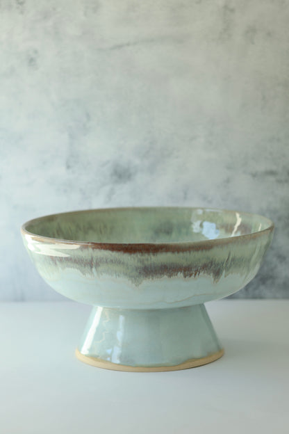 Pedestal Serving Bowl | Glacier Melt | MADE TO ORDER