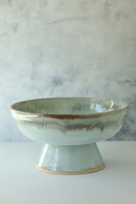 Pedestal Serving Bowl | Glacier Melt | MADE TO ORDER