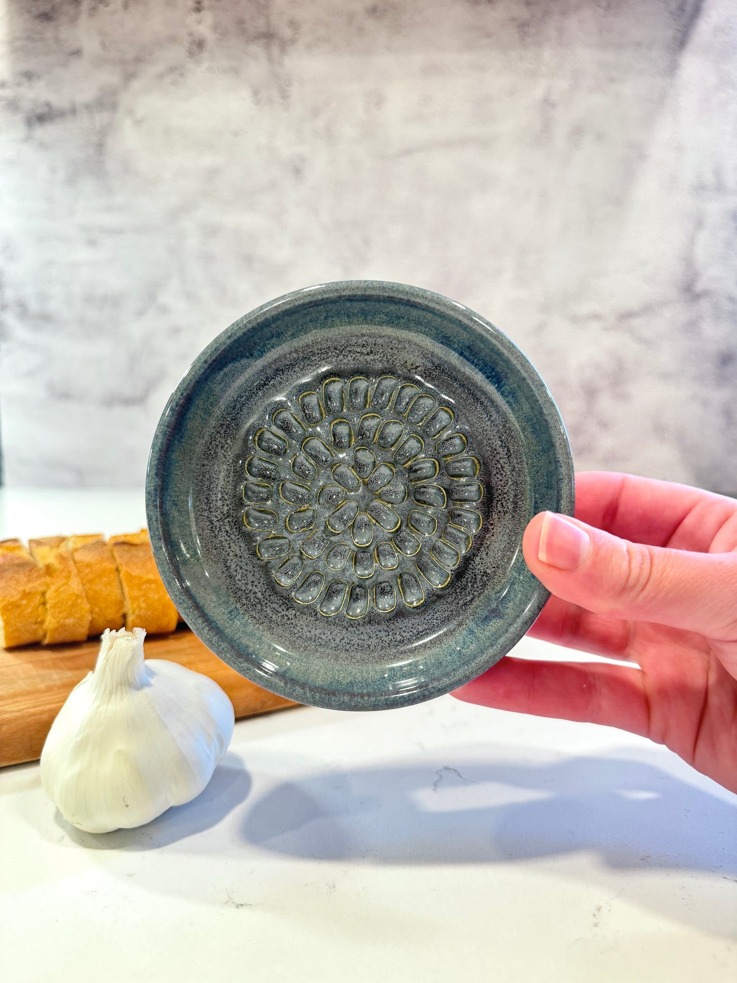Garlic Grater Plate | Stormy Midnight