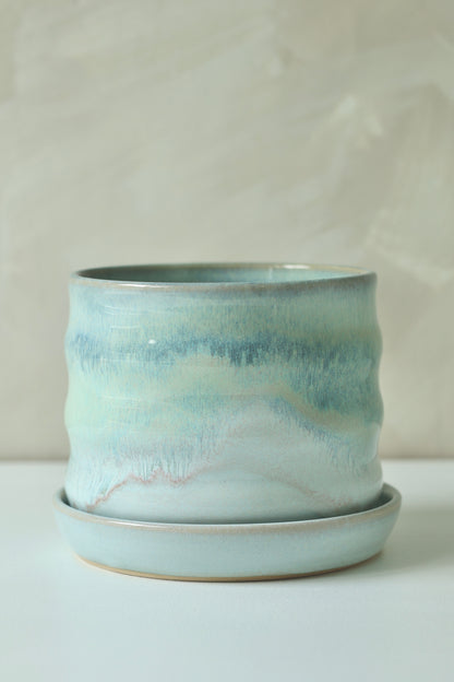 Wavy Planter Pot | Turquoise Waters