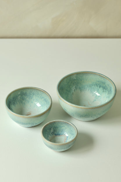 Mini Nesting Prep Bowls | Turquoise Waters
