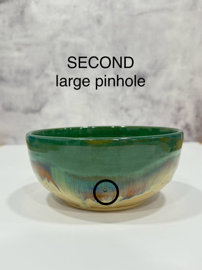 SECOND | The PERSONAL Garlic Grater Salad Bowl | Dark Green & Tan | 20% OFF
