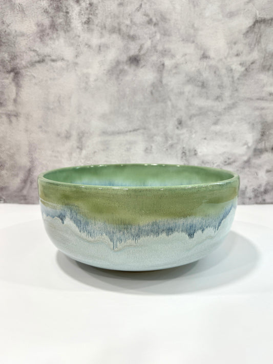 XL The Garlic Grater Salad Bowl | Sea Glass