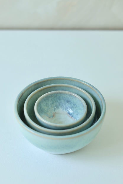Mini Nesting Prep Bowls | Turquoise Waters | MADE TO ORDER