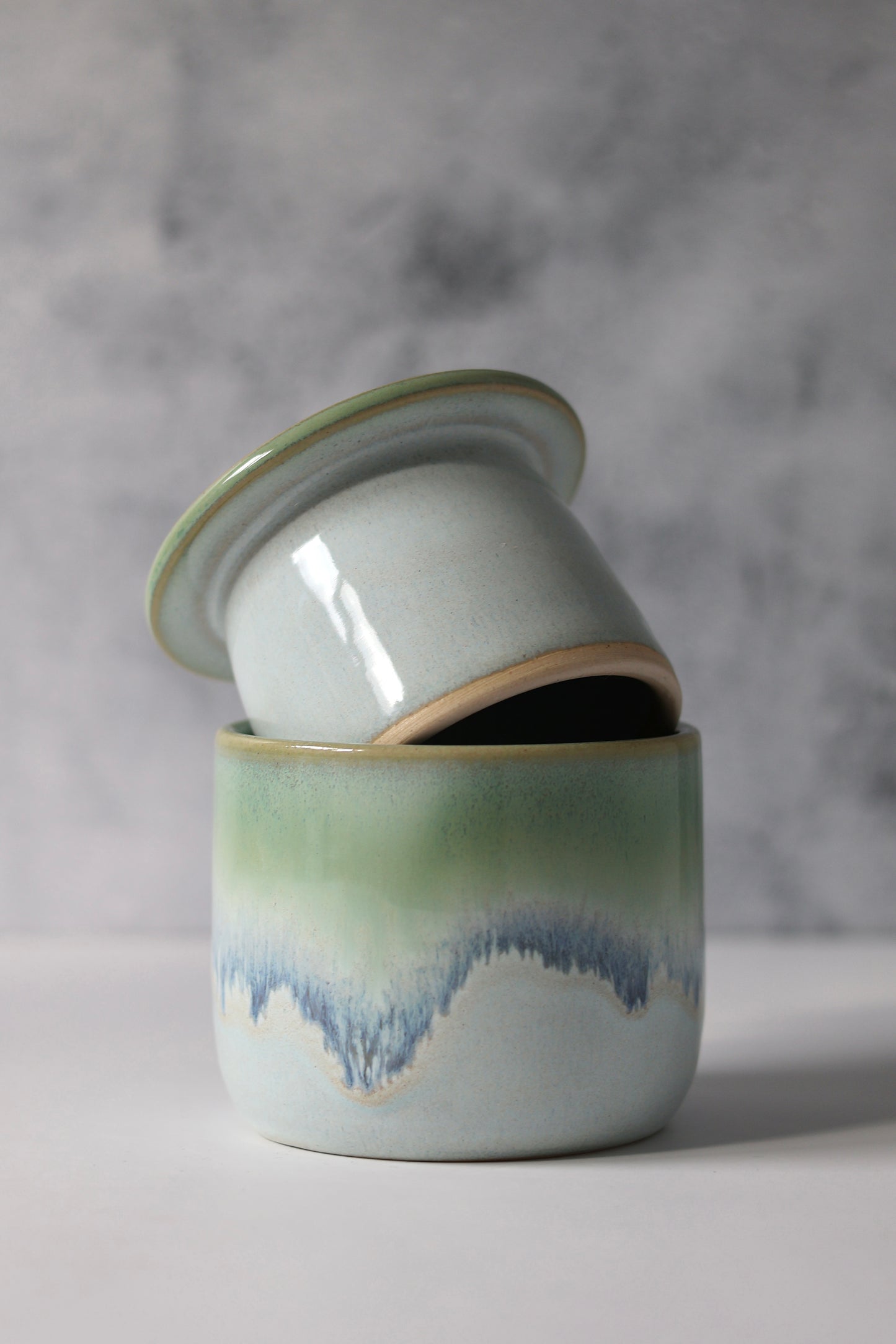 Butter Crock | Sea Glass