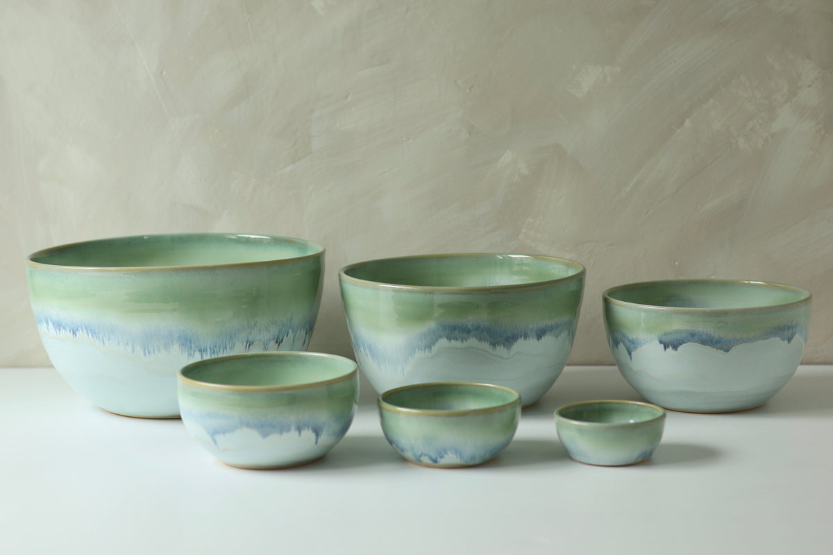 Nesting Mixing Bowl Set | Sea Glass | MADE TO ORDER