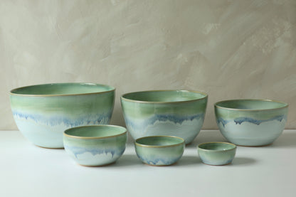 Nesting Mixing Bowl Set | Sea Glass | MADE TO ORDER