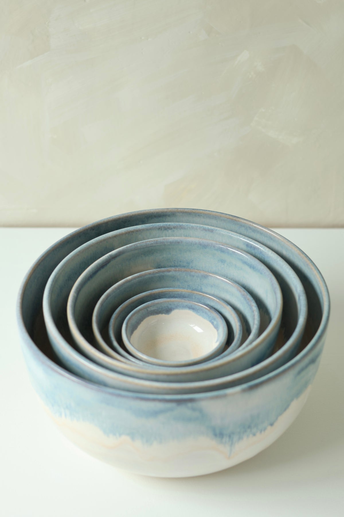 Nesting Mixing Bowl Set | Ocean Drip | MADE TO ORDER