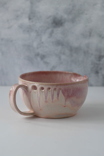 The Garlic Grater Salad DRESSING Bowl | Cherry Blossom | MADE TO ORDER