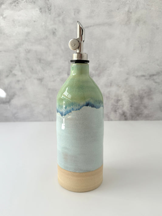 XL Olive Oil Bottle | Sea Glass