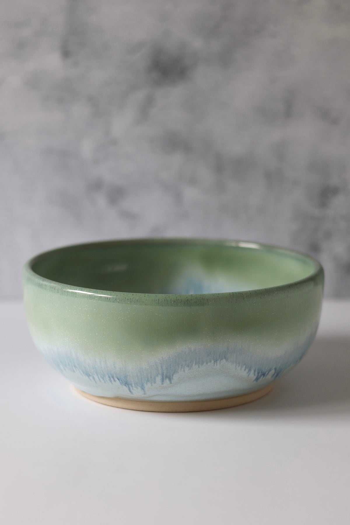The PERSONAL Garlic Grater Salad Bowl | Sea Glass | MADE TO ORDER