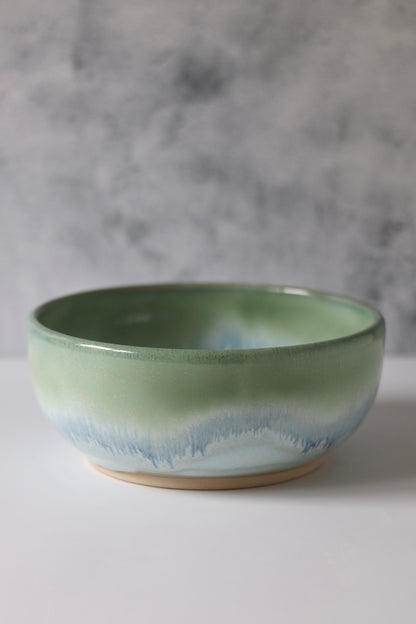 The PERSONAL Garlic Grater Salad Bowl | Sea Glass | MADE TO ORDER