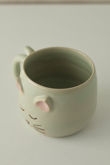 Cat Mug | Green | MADE TO ORDER