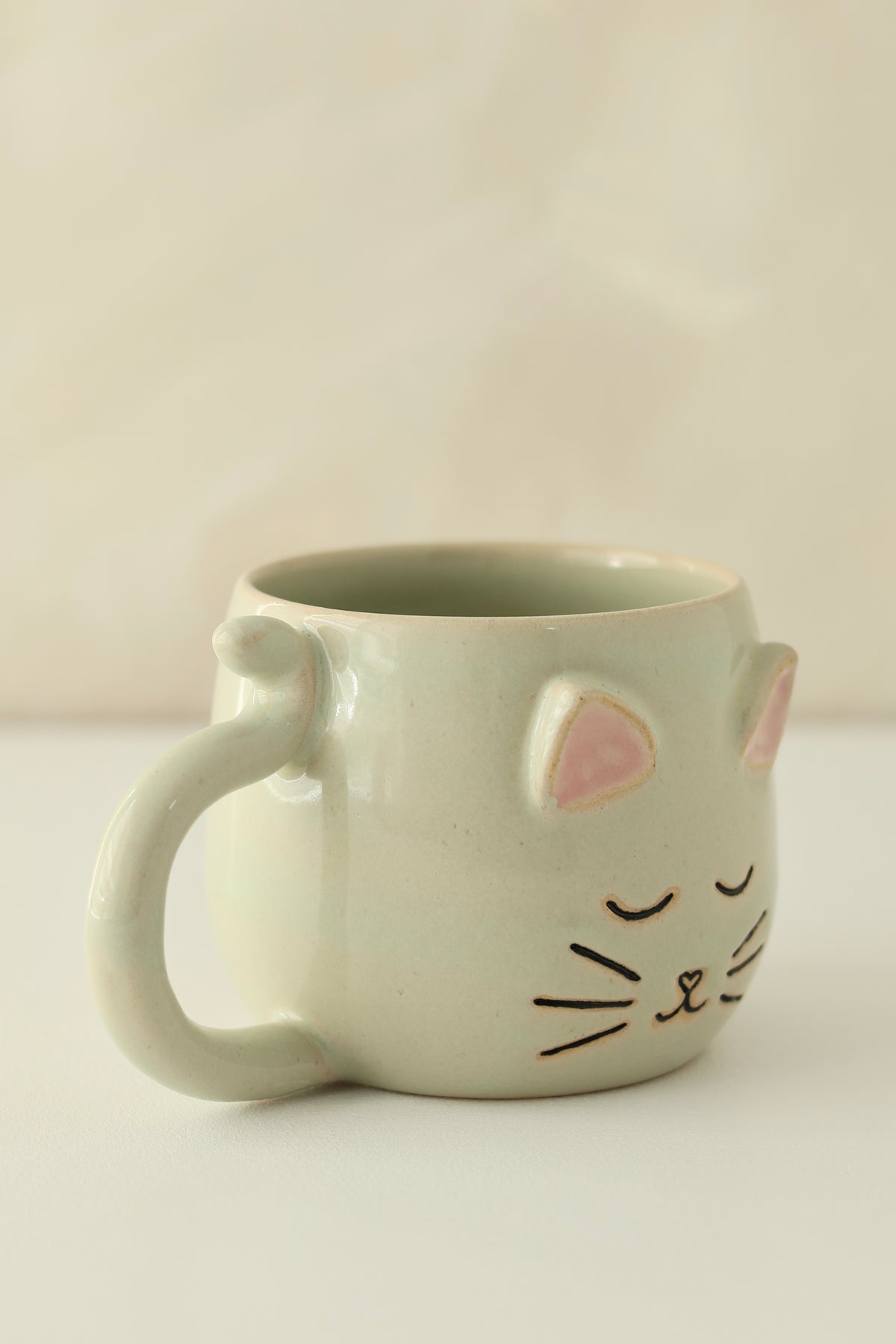 Cat Mug | Green | MADE TO ORDER
