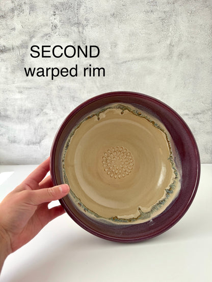 SECOND The Garlic Grater Salad Bowl | Plum Tide | Warped Rim 20% OFF