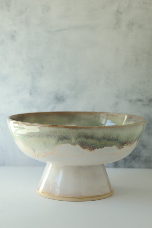 Pedestal Serving Bowl | Pastel Rainbow