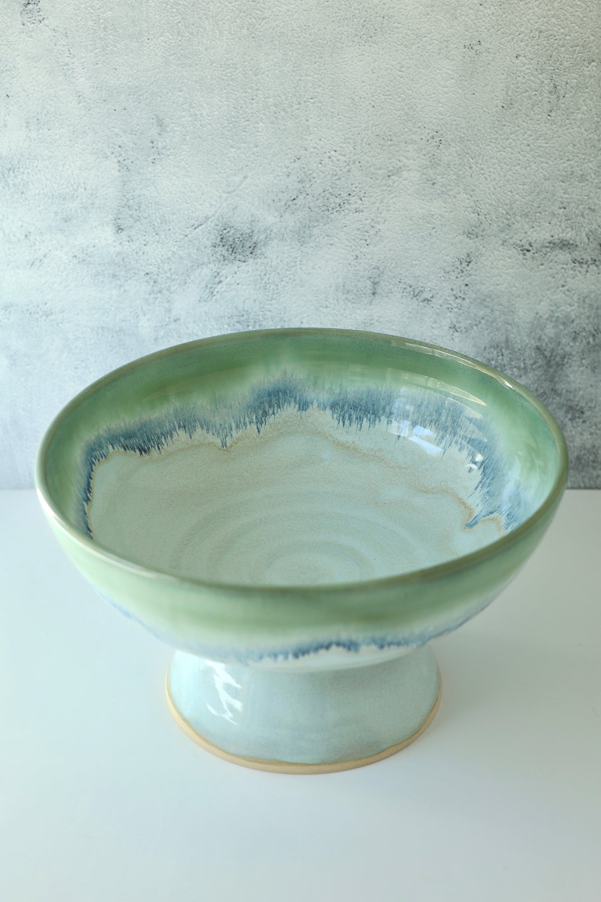 Pedestal Serving Bowl | Sea Glass | MADE TO ORDER