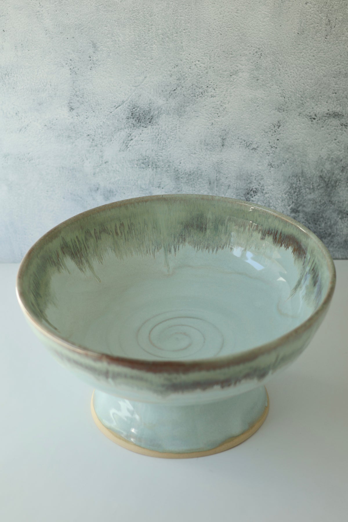 Pedestal Serving Bowl | Glacier Melt | MADE TO ORDER