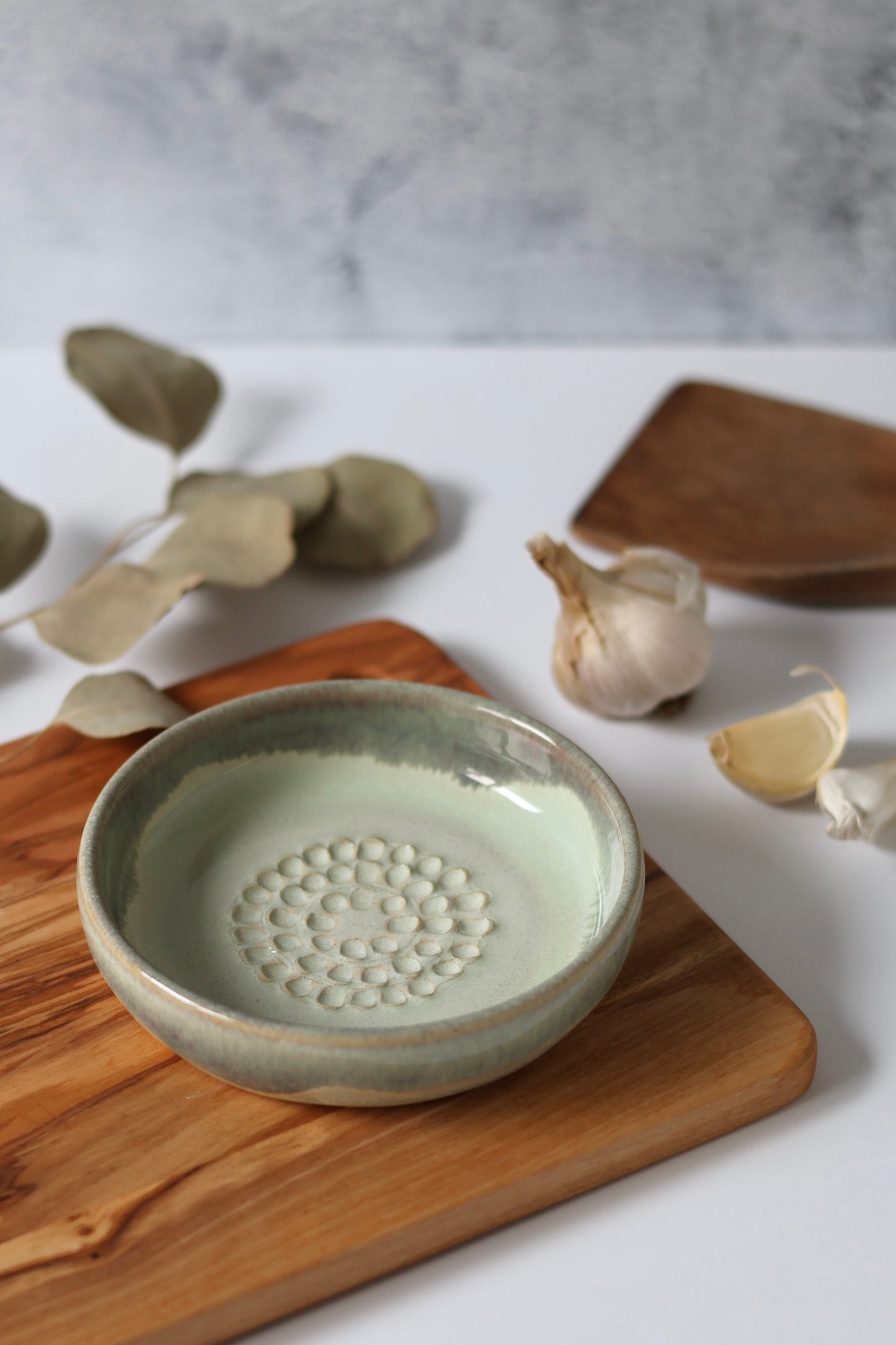 Garlic Grater Plate | Dewy Moss