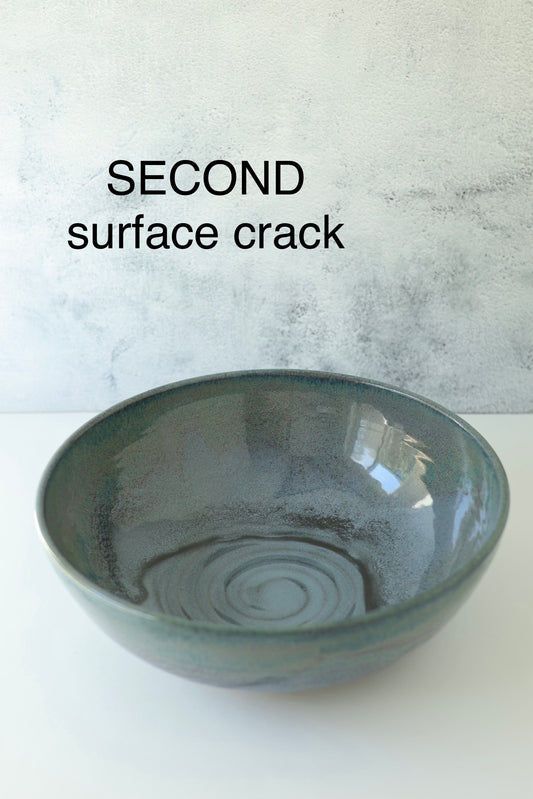 SECOND Serving Bowl | Stormy Midnight | Surface Crack 30% OFF