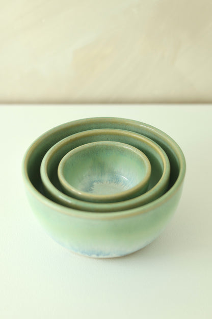 Mini Nesting Prep Bowls | Sea Glass | MADE TO ORDER