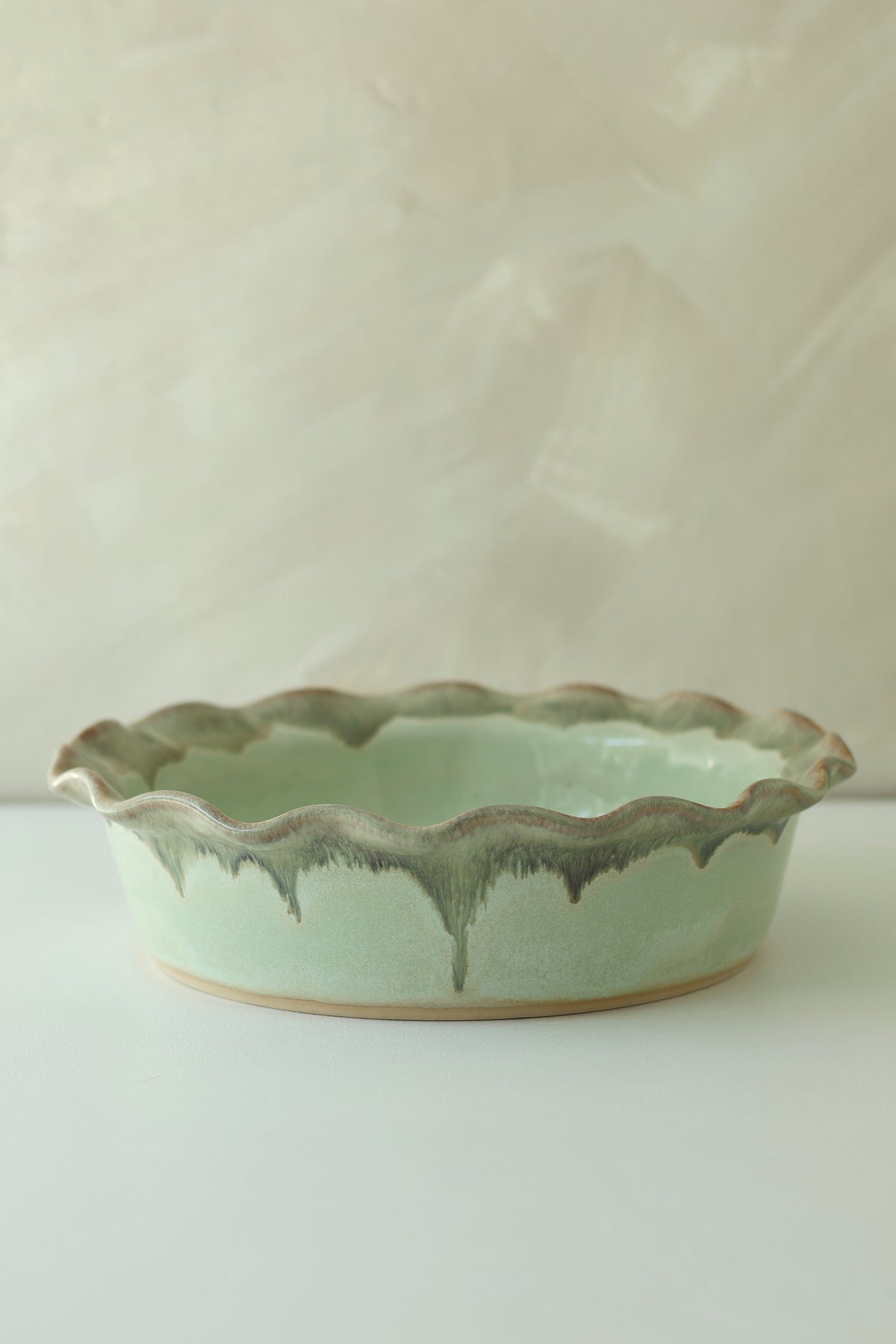 Pie Dish | Dewy Moss | MADE TO ORDER