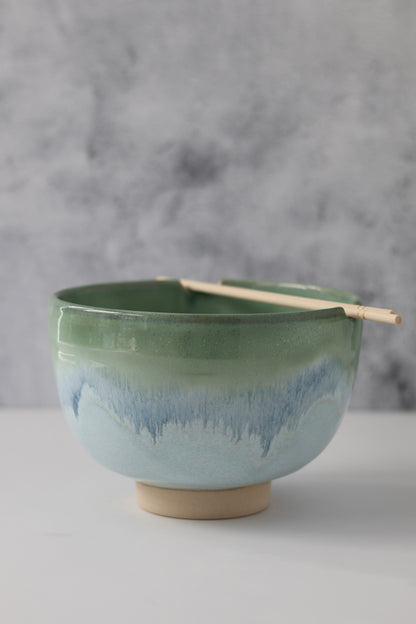The Garlic Grater Ramen Bowl | Sea Glass | MADE TO ORDER