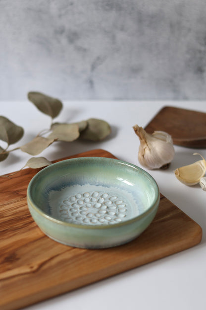 Garlic Grater Plate | Sea Glass