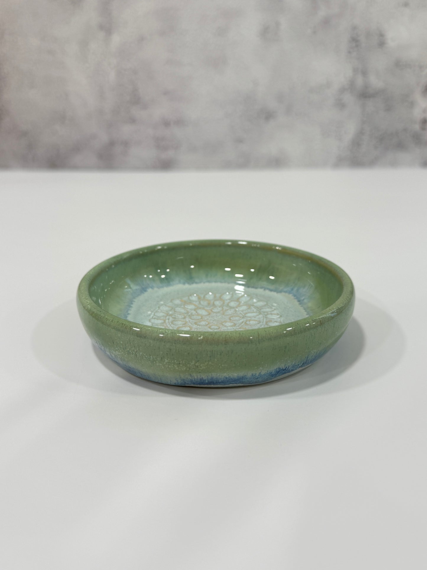 Garlic Grater Plate | Sea Glass