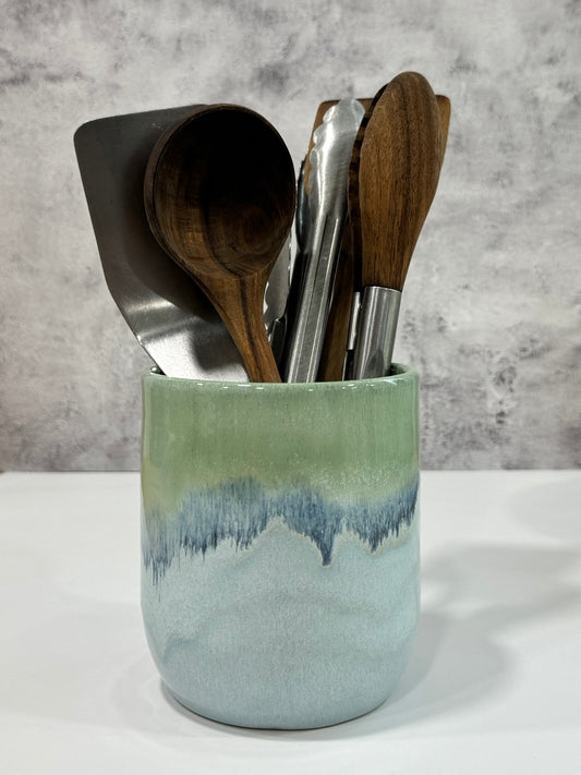 Utensil Holder | Sea Glass