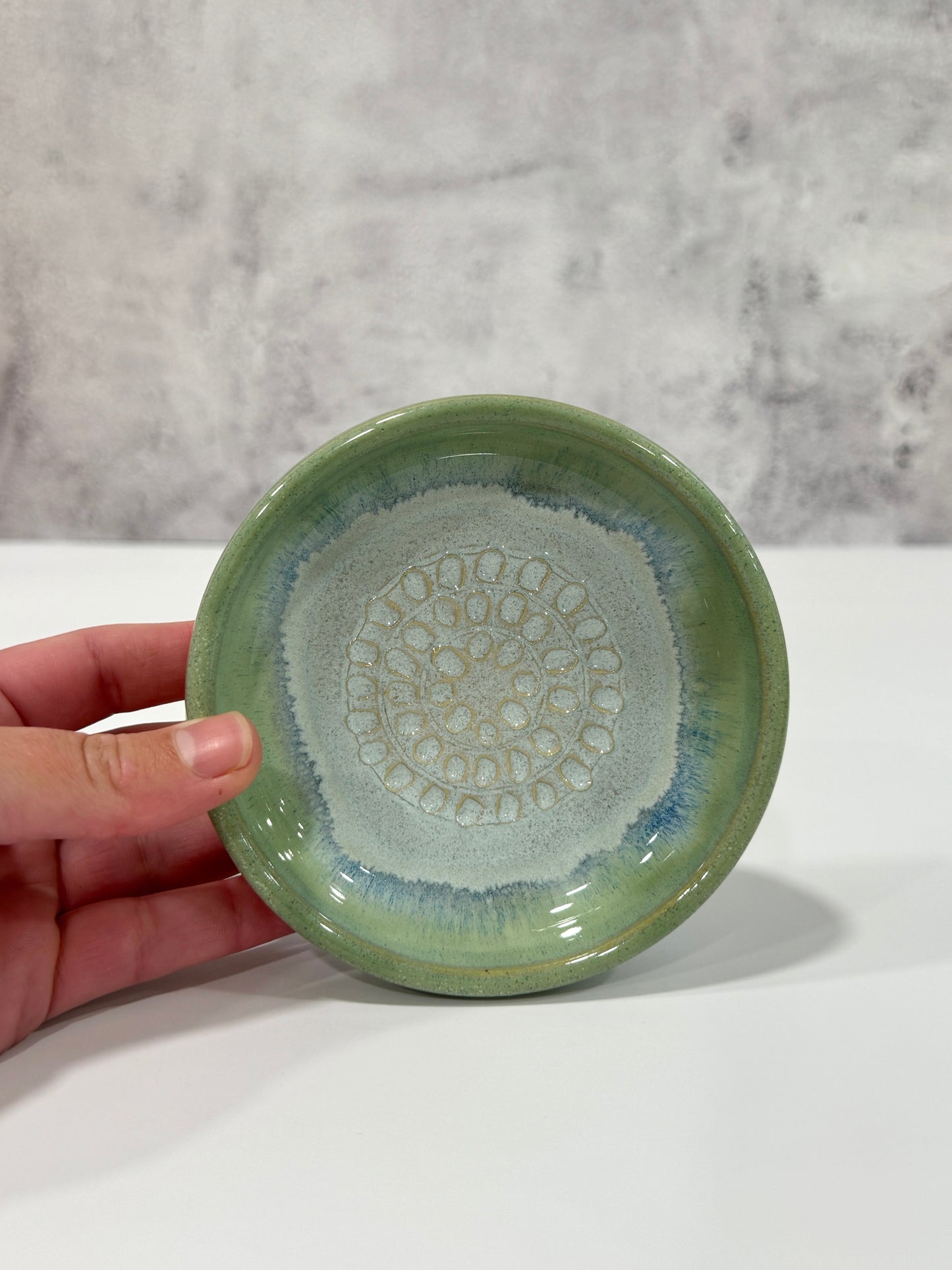 Garlic Grater Plate | Sea Glass