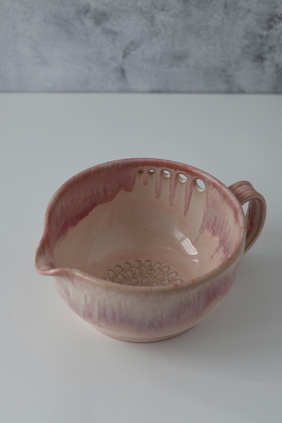 The Garlic Grater Salad DRESSING Bowl | Cherry Blossom | MADE TO ORDER