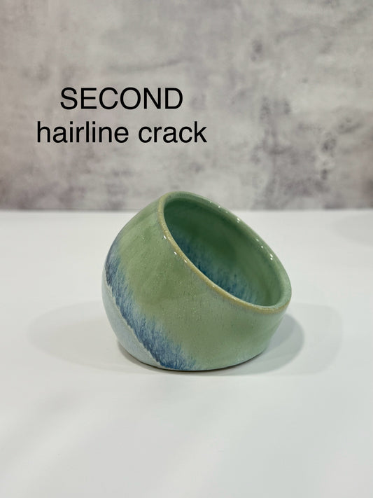 SECOND Salt Cellar | Sea Glass | Hairline crack 20% OFF
