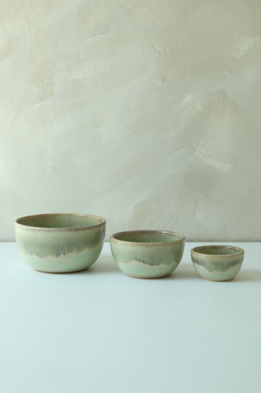 Mini Nesting Prep Bowls | Dewy Moss | MADE TO ORDER