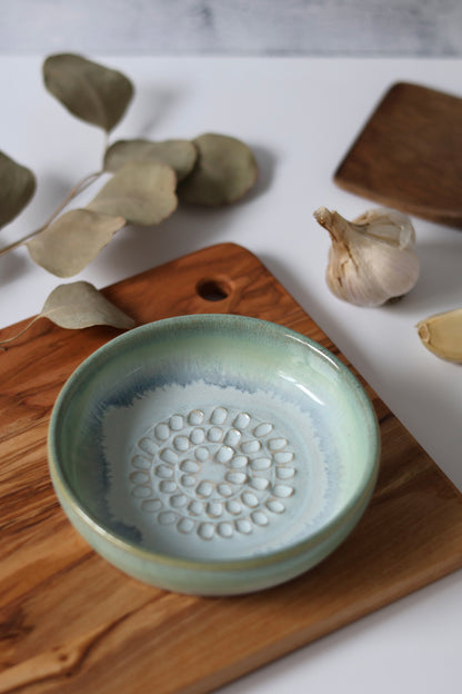 Garlic Grater Plate | Sea Glass